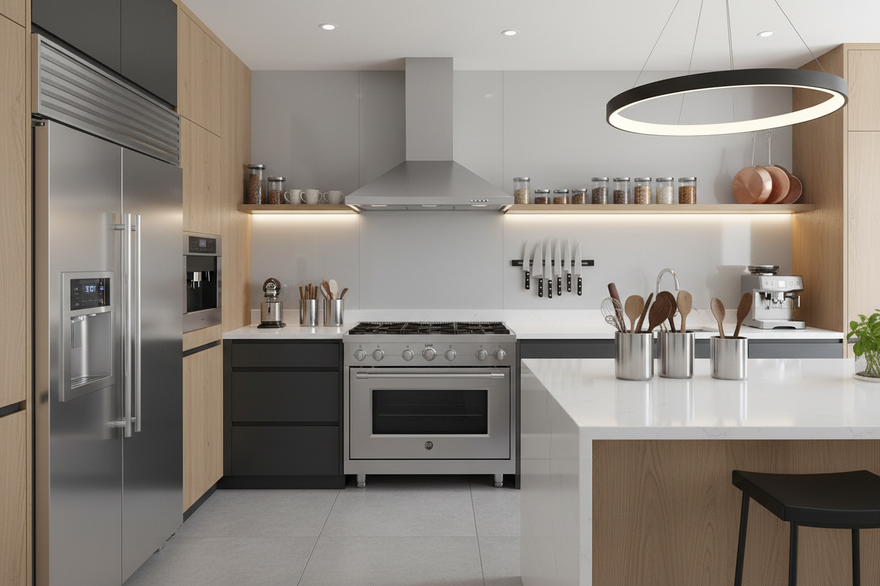 Cuisine moderne et bien outillés